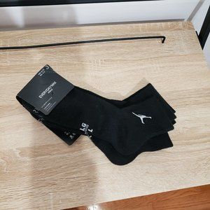New Nike Unisex Dri-Fit JORDAN EVERYDAY MAX ANKLE 3 Pairs Black Large Socks